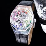 Stainless Steel Rainbow Audemars Piguet Royal Oak Concept GMT Replica Watch